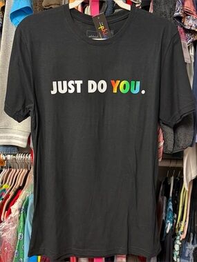 The phluid project just do you t-shirt black rainbow unisex medium new
